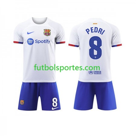 Camiseta FC Barcelona Pedri 8 Niño Segunda Equipación 2023/2024